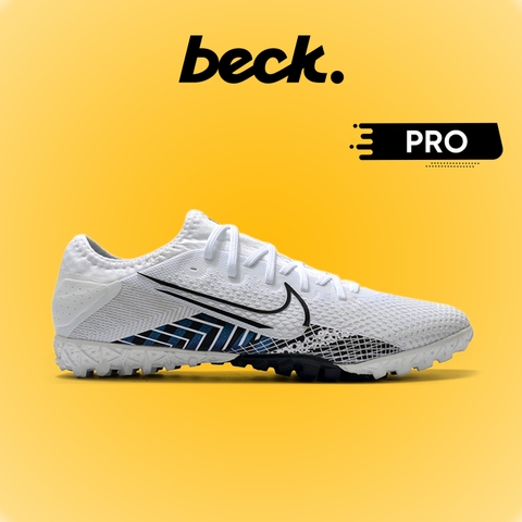 Giày Bóng Đá Nike Mercurial Vapor 13 Pro MDS003 Trắng Vạch Đen Cổ Lửng HQ TF