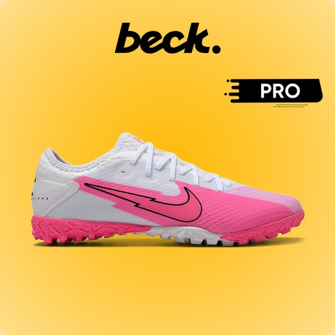 Giày Bóng Đá Nike Mercurial Vapor 13 Pro Trắng Mũi Hồng Cổ Lửng HQ TF