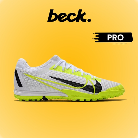 Giày Bóng Đá Nike Mercurial Vapor 14 Pro Safari Trắng Nõn Chuối Vạch Đen Cổ Lửng HQ TF