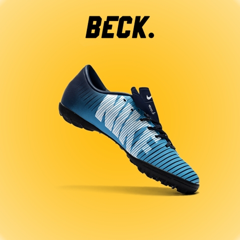 Giày Bóng Đá Nike Mercurial Vic 6 Xanh Đen Lưỡi Gà Liền TF