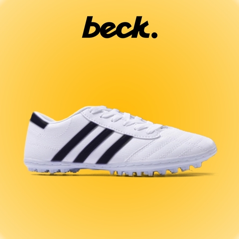 Giày Bóng Đá Wika 3 Sọc - Trắng Sọc Đen