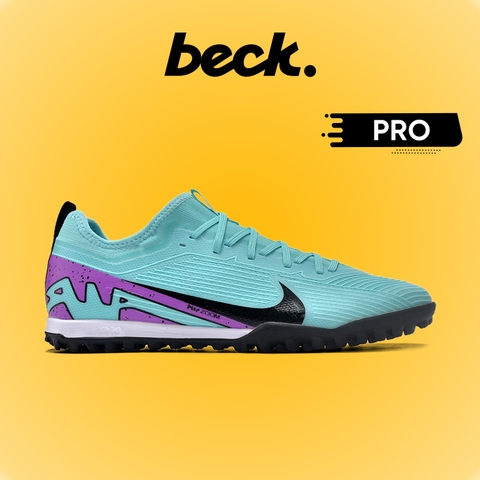 Giày Bóng Đá Nike Mercurial Vapor 15 Pro Xanh Ngọc Gót Tím Cổ Lửng HQ TF