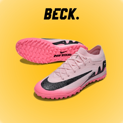 Giày Bóng Đá Nike Mercurial Vapor 15 Elite Euro 24 Hồng Vạch Đen Cổ Lửng TF