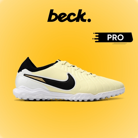 Giày Bóng Đá Nike Tiempo Legend 10 Pro Vàng Cream Lưỡi Gà Liền TF