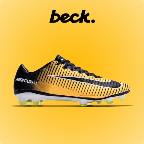 Giày Bóng Đá Nike Mercurial Vic 6 Vàng Đen Lưỡi Gà Liền FG