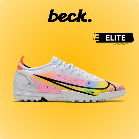 Giày Bóng Đá Nike Mercurial Vapor 14 Elite Dragonfly Trắng Hồng Cam Cổ Lửng TF