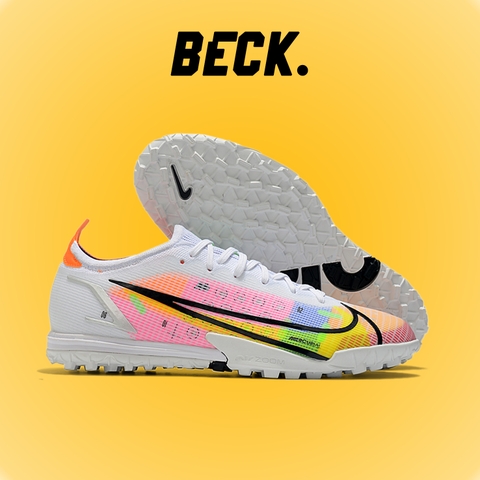 Giày Bóng Đá Nike Mercurial Vapor 14 Elite Dragonfly Trắng Hồng Cam Cổ Lửng TF