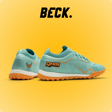 Giày Bóng Đá Wika QH19 Z-Vol Xanh Ngọc Cam TF