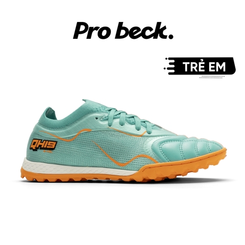 Giày Bóng Đá Trẻ Em Wika QH19 Z-Vol Xanh Ngọc Cam TF