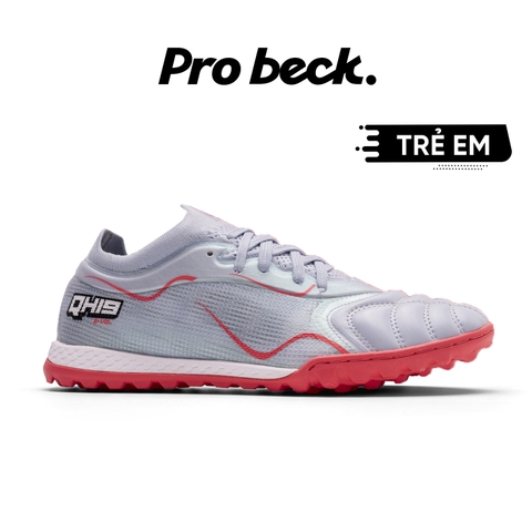 Giày Bóng Đá Trẻ Em Wika QH19 Z-Vol Xám Hồng TF