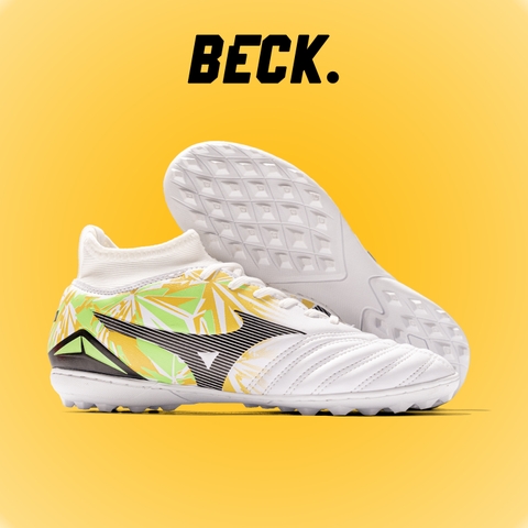 Giày Bóng Đá VN Mizuno Neo 4 Elite Đệm Eva Trắng Xanh Lá Cổ Cao TF