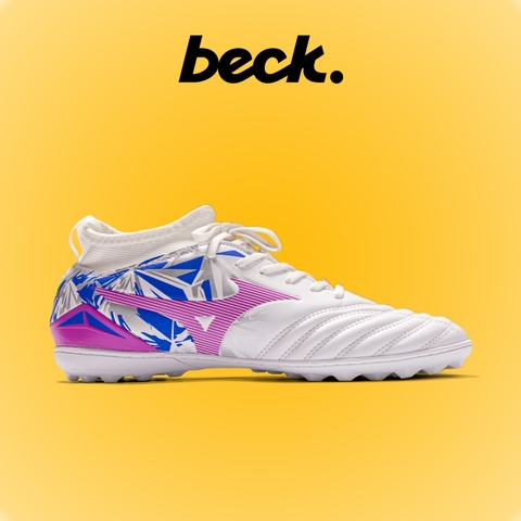 Giày Bóng Đá VN Mizuno Neo 4 Elite Đệm Eva Trắng Tím Cổ Cao TF