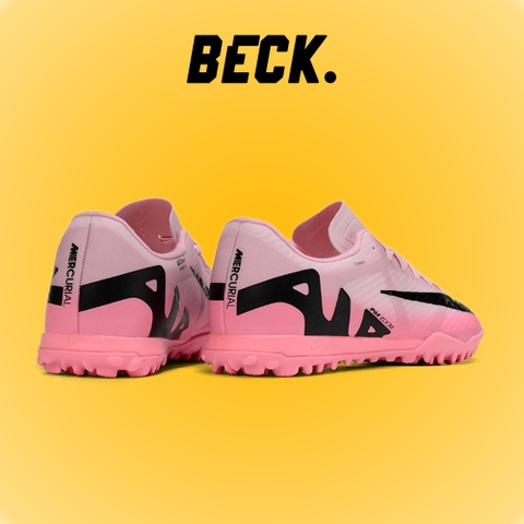 Giày Bóng Đá Nike Mercurial Vapor 15 Academy Euro 24 Hồng Vạch Đen Đế Đệm TF