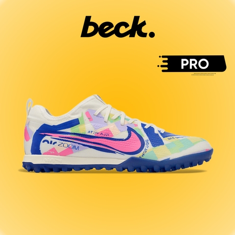 Giày Bóng Đá Nike Mercurial Vapor 15 Pro Socal Trắng Cầu Vồng Cổ Lửng HQ TF