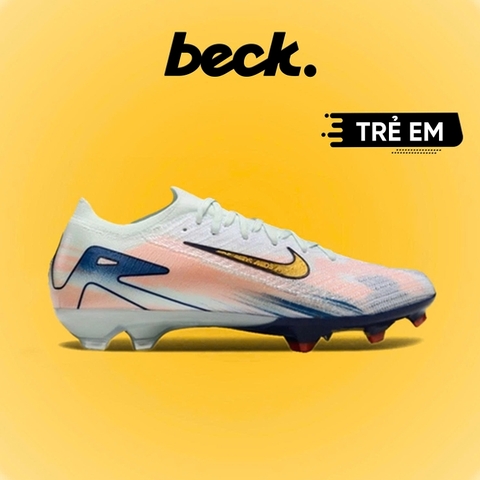 Giày Bóng Đá Trẻ Em Nike Mercurial Vapor 16 Elite MDS009 Trắng Cam Xanh Cổ Lửng FG