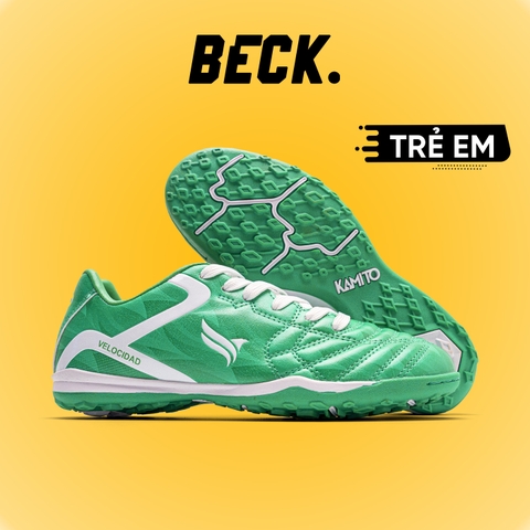 Giày Bóng Đá Trẻ Em Kamito Velocidad PLAY Xanh Cổ Vịt TF