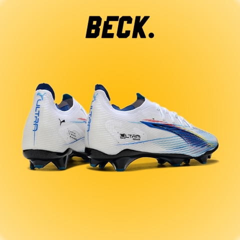 Giày Bóng Đá Puma Ultra 5 Carbon Trắng Xanh Biển FG