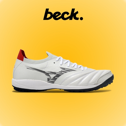 Giày Bóng Đá Mizuno Sala Beta Japan Trắng Đen Đế Đệm Cổ Lửng HQ TF