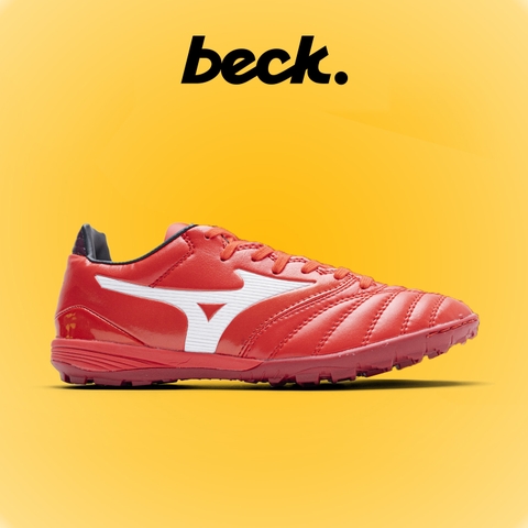 Giày Bóng Đá Mizuno Neo KL II AS Đỏ Đế Đệm TF (Khâu Sẵn Mũi Đế)