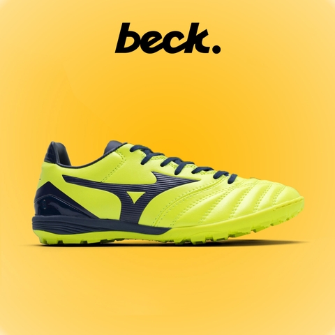 Giày Bóng Đá Mizuno Neo KL II AS Xanh Chuối Đế Đệm TF (Khâu Sẵn Mũi Đế)