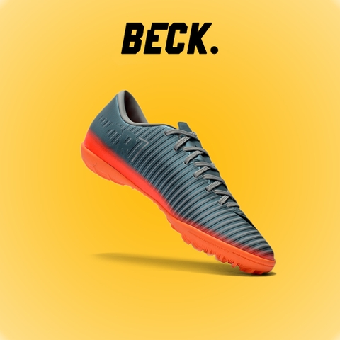 Giày Bóng Đá Nike Mercurial Vic 6 CR7 Xám Cam Lưỡi Gà Liền TF
