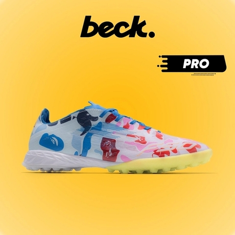 Giày Bóng Đá F50 BAPE Pro V1 Xanh Hồng Đế Chuối TF