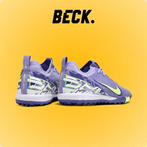Giày Bóng Đá Nike Mercurial Vapor 16 Pro V2 Tím Vạch Xanh Lá Cổ Lửng TF