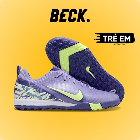Giày Bóng Đá Trẻ Em Nike Mercurial Vapor 16 Pro V2 Tím Vạch Xanh Lá Cổ Lửng TF