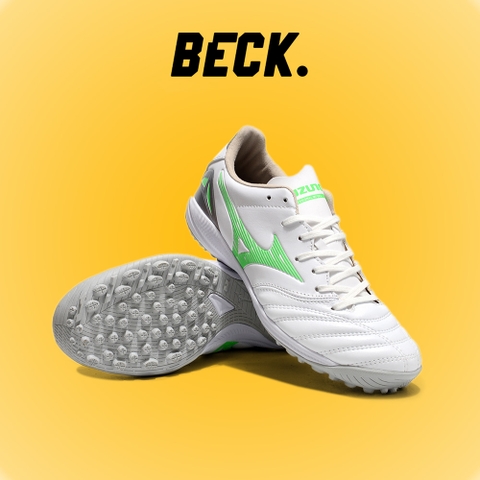 Giày Bóng Đá Mizuno Neo 4 Pro Đế Đệm Trắng Vạch Xanh Lá TF