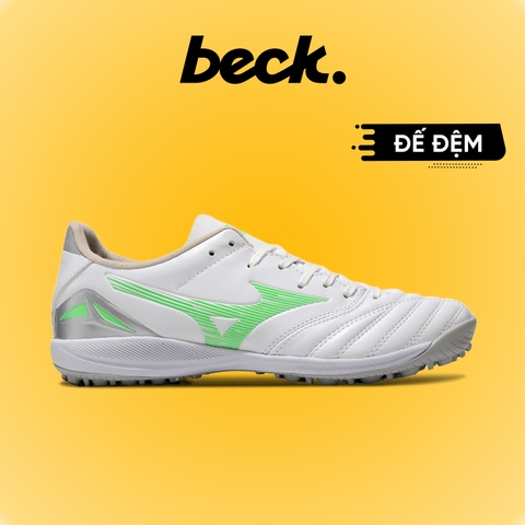 Giày Bóng Đá Mizuno Neo 4 Pro Đế Đệm Trắng Vạch Xanh Lá TF