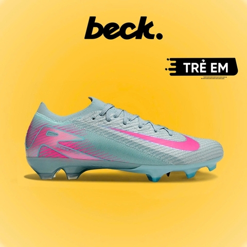 Giày Bóng Đá Trẻ Em Nike Mercurial Vapor 16 Elite Xám Xanh Vạch Hồng Cổ Lửng FG