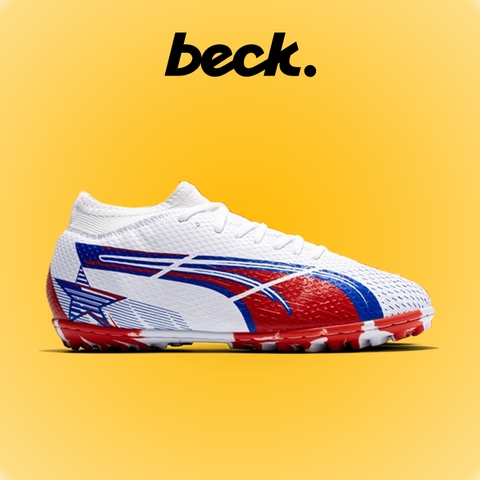 Giày Bóng Đá VN Puma Ultra 25 Cổ Cao - Trắng Đỏ