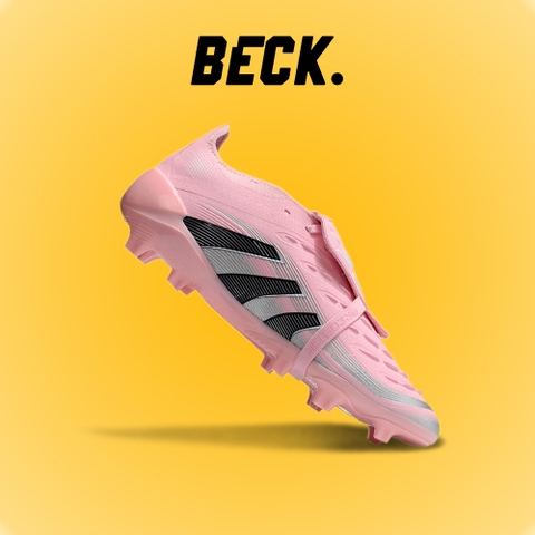 Giày Bóng Đá Adidas Predator 25 Elite Tongue Beckham Limited Hồng Xám FG