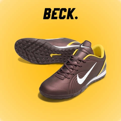 Giày Bóng Đá Nike Mercurial Vapor 1 CR7 Nâu Vạch Trắng Đế Đệm TF