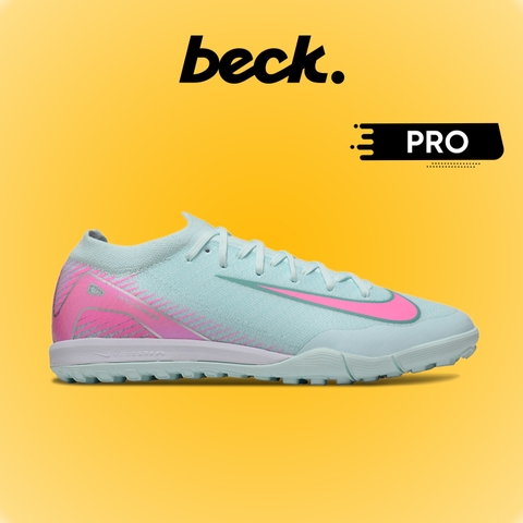 Giày Bóng Đá Nike Mercurial Vapor 16 Pro V1 Xanh Ngọc Vạch Hồng Cổ Lửng TF