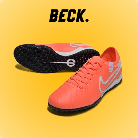 Giày Bóng Đá Nike Tiempo Legend 10 Pro Cam Hồng Lưỡi Gà Liền HQ TF