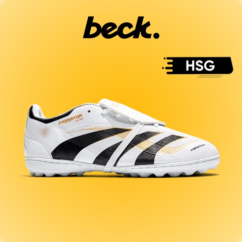 Giày Bóng Đá VN Adidas Predator 25 Lưỡi Gà Gập Chun TF - Trắng Vàng