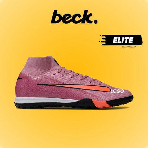Giày Bóng Đá Nike Mercurial Superfly 10 Elite Hồng Tím Vạch Cam Cổ Cao TF