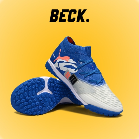 Giày Bóng Đá Puma Future 8 Ultimate Trắng Xanh Biển Cổ Cao HQ TF