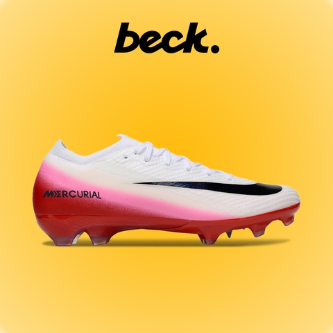 Giày Bóng Đá Nike Mercurial Vapor 16 Elite 2025 Trắng Đế Hồng Đỏ Cổ Lửng FG