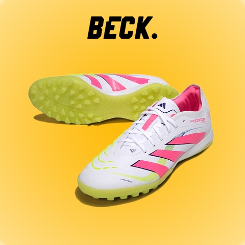 Giày Bóng Đá Adidas Predator 25 Pro Trắng Vạch Hồng Đế Chuối HQ TF