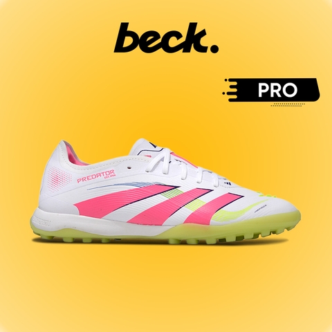 Giày Bóng Đá Adidas Predator 25 Pro Trắng Vạch Hồng Đế Chuối HQ TF