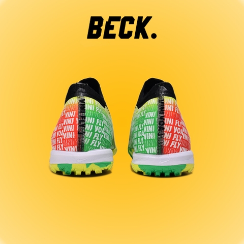 Giày Bóng Đá Trẻ Em Nike Mercurial Vapor 16 Elite V1 Vini Fly Đen Gót Vàng Xanh Cổ Lửng TF