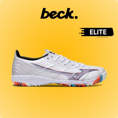 Giày Bóng Đá Mizuno Alpha Elite Trắng Xám Đế Đệm TF