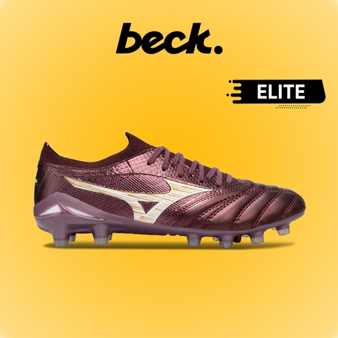 Giày Bóng Đá Mizuno Neo 4 Elite Nâu Vạch Trắng Lưỡi Gà Liền FG