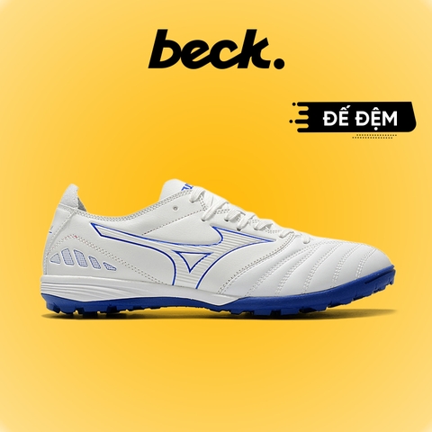 Giày Bóng Đá Mizuno Neo 3 Pro Trắng Xanh Biến Đế Đệm HQ TF