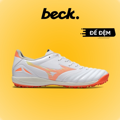 Giày Bóng Đá Mizuno Neo 4 Pro Đế Đệm Trắng Cam TF