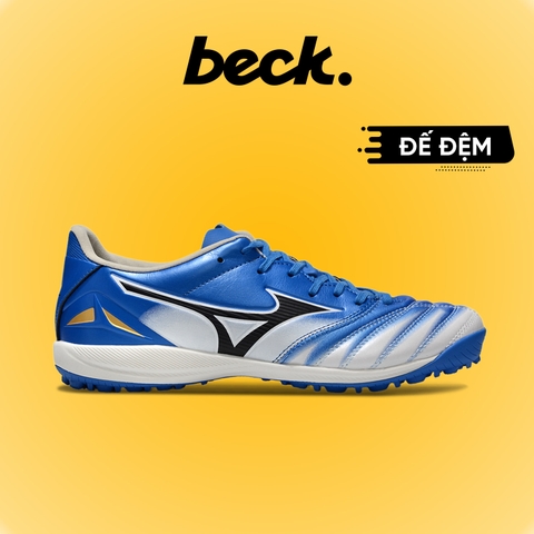 Giày Bóng Đá Mizuno Neo 4 Pro Đế Đệm Xanh Biển Loang Trắng TF