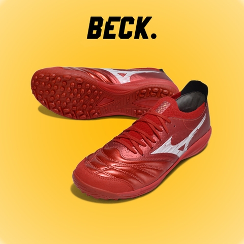 Giày Bóng Đá Mizuno Sala Beta Japan Đỏ Ruby Đế Đệm Cổ Lửng HQ TF