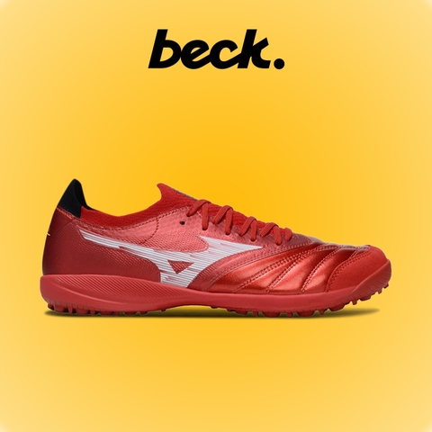 Giày Bóng Đá Mizuno Sala Beta Japan Đỏ Ruby Đế Đệm Cổ Lửng HQ TF
